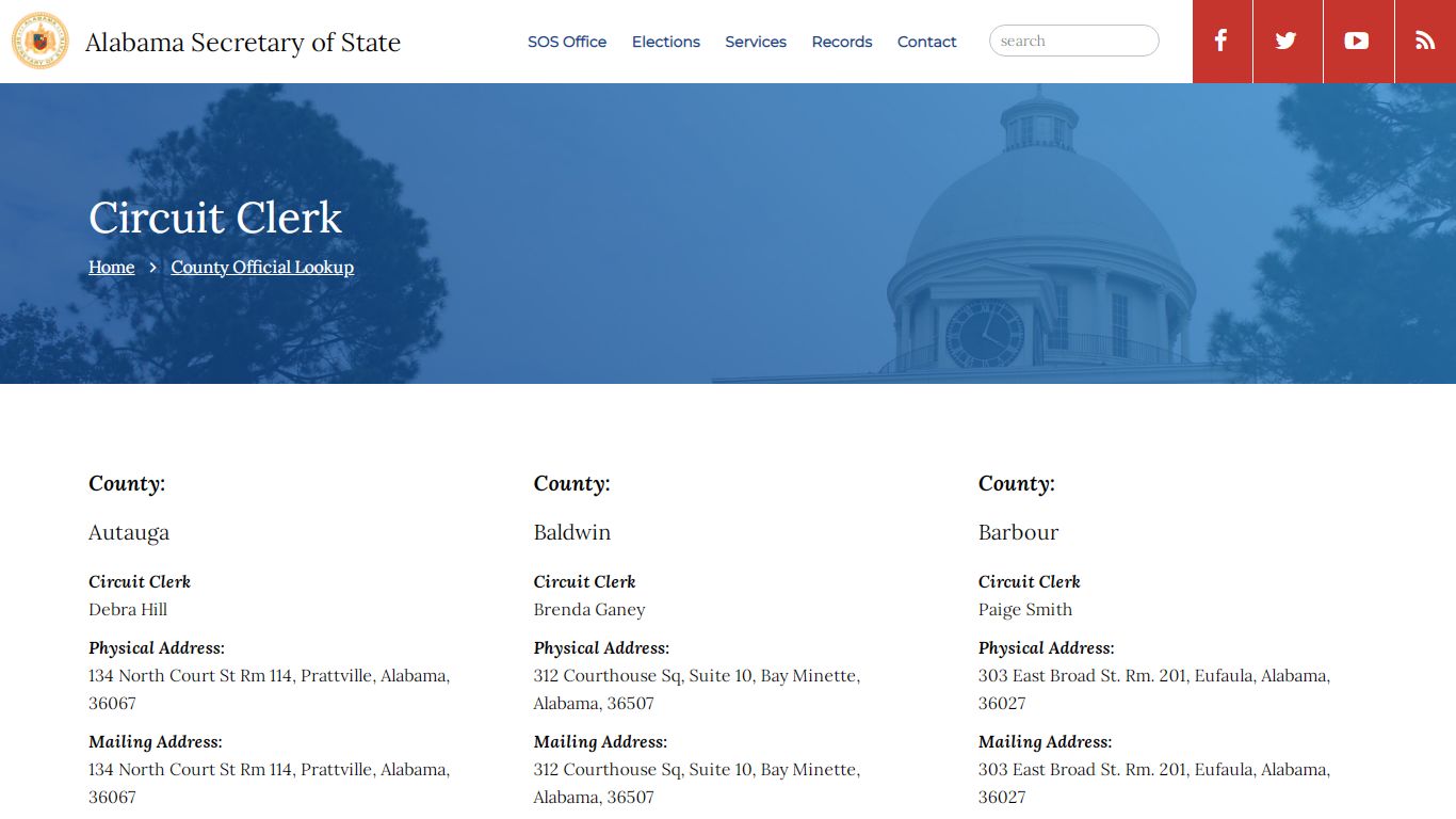 Circuit Clerk | Alabama Secretary of State